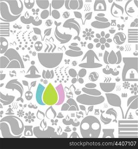 Background made from spa subjects. A vector illustration