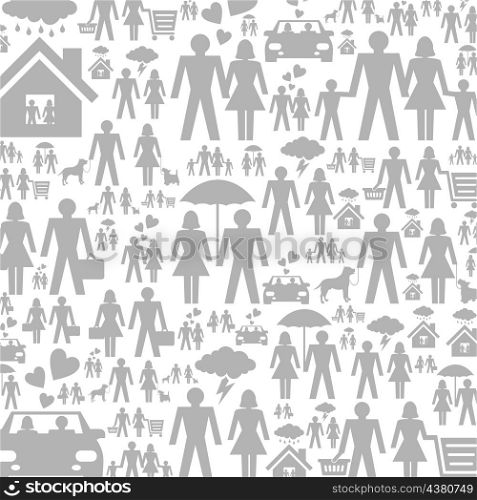 Background made of a family. A vector illustration