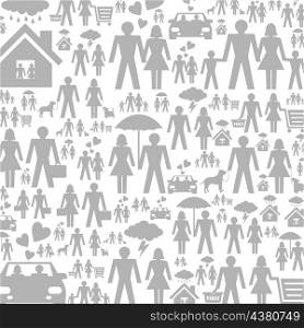 Background made of a family. A vector illustration