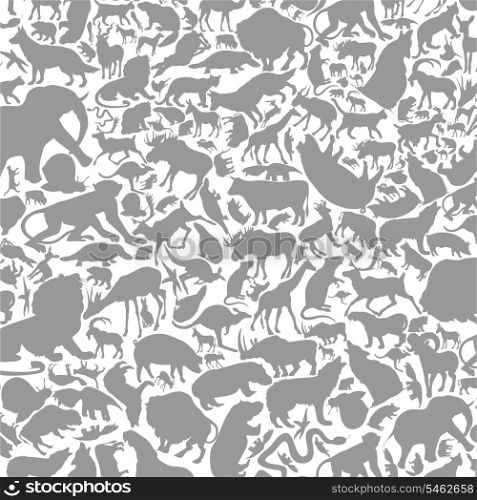 Background made of animals. A vector illustration