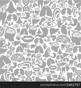Background made of body parts. A vector illustration