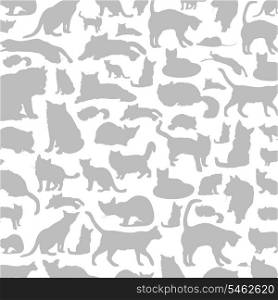 Background made of cats. A vector illustration