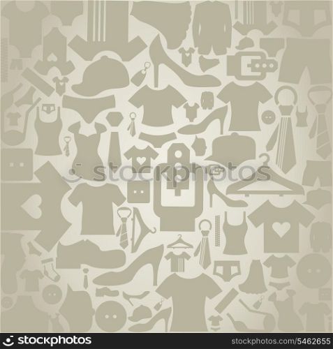 Background made of clothes. A vector illustration