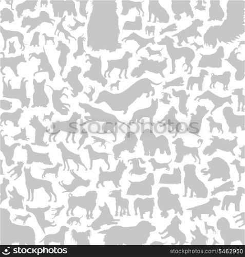 Background made of dogs. A vector illustration