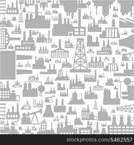 Background made of factories. A vector illustration