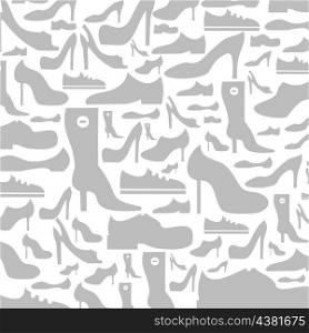 Background made of footwear. A vector illustration