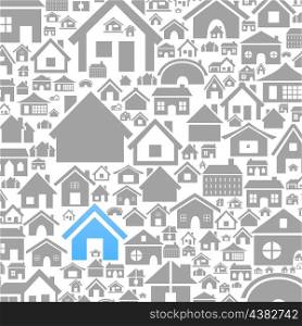 Background made of houses. A vector illustration