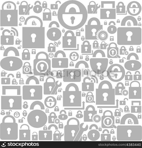 Background made of locks. A vector illustration