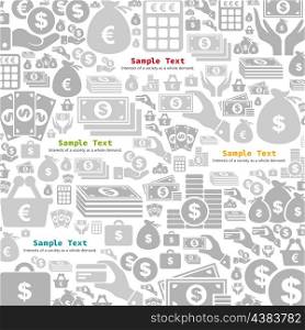 Background made of money. A vector illustration