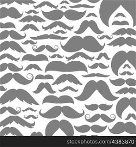 Background made of moustaches. A vector illustration