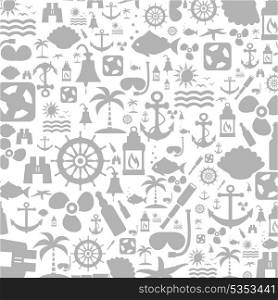 Background made of sea subjects. A vector illustration
