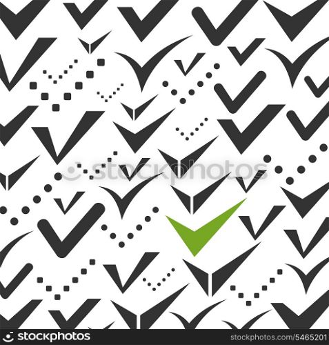Background made of ticks. A vector illustration
