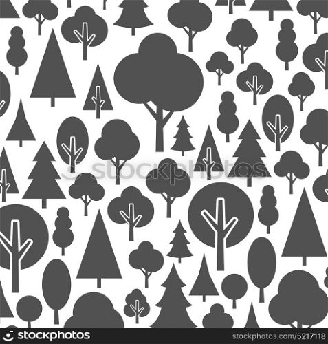 Background made of trees. A vector illustration