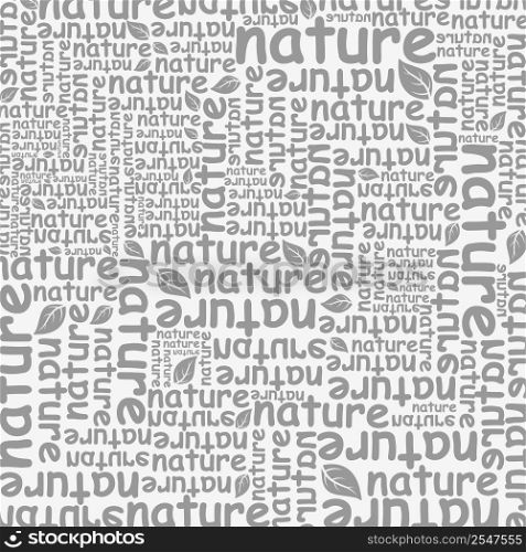 Background made of words the nature. A vector illustration