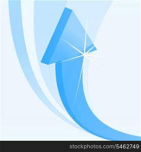 Background of arrows3. The blue arrow goes upwards. A vector illustration