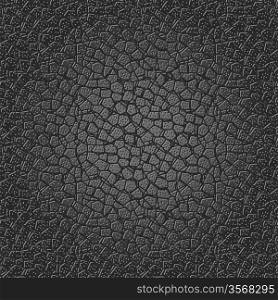 Background of black seamless leather texture. Vector illustration.