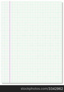 Background of blank paper sheet. Vector illustration.