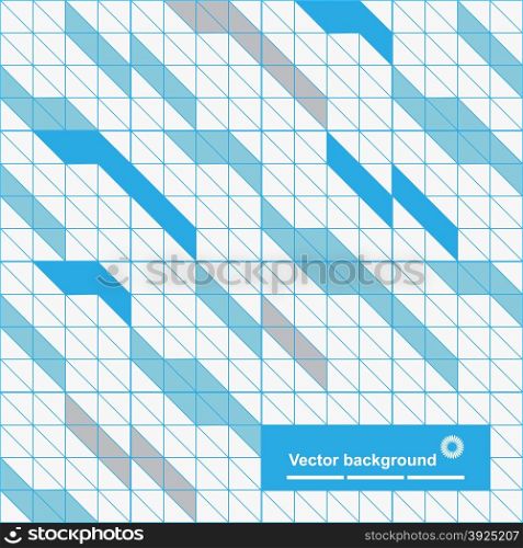 Background of blue plaid geometric shapes with space for text