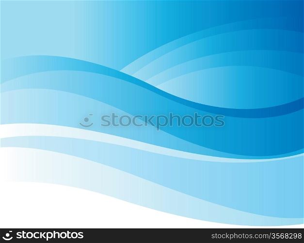 Background of blue wave. Vector illustration.