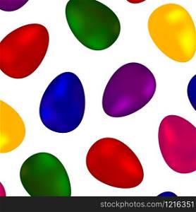 Background of colorful colored eggs for the happy Easter holiday. Background of colorful colored eggs
