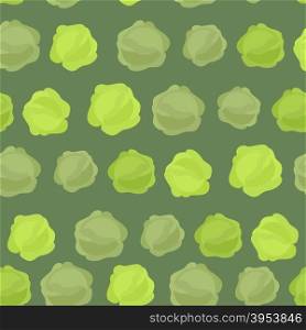 Background of green cabbage. Vector seamless pattern of vegetables. Vector texture&#xA;