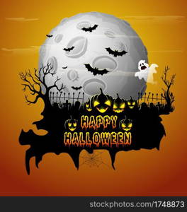 Background of Halloween party poster