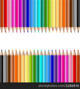 Background of lots of coloured pencils