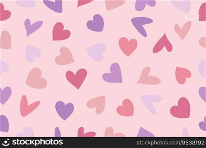 Background of multicolored hearts. Valentine&rsquo;s Day. Vector illustration on a pink background. Background of multicolored hearts. Valentine&rsquo;s Day. Vector illustration on a pink background.