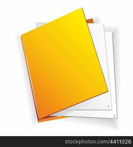 Background of paper sheets and folder. paper sheets and folder