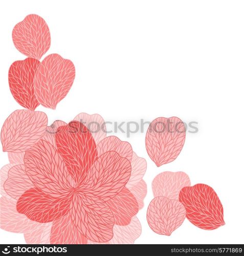 Background of pink flower petals. Vector illustranion.. Background of pink flower petals. Vector illustranion
