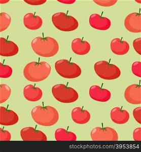 Background of red tomatoes. Vector seamless pattern of vegetables. Vector texture&#xA;