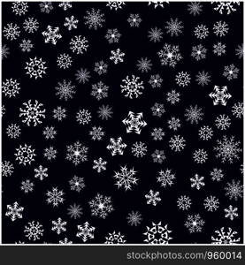 background of snowflakes on blue. Repeating editable vector pattern.. vector seamless pattern