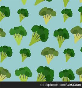 Background of the Green brokkoi. Vector seamless pattern of vegetables. Vector texture