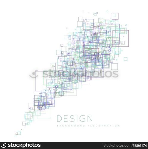 Background of the squares in a modern style.. Background of the squares in a modern style. Vector illustration
