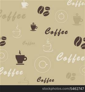 Background on a coffee theme. A vector illustration