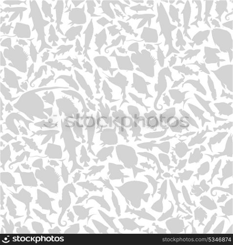 Background on a theme a fish. A vector illustration