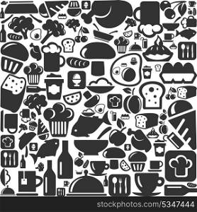Background on a theme a foodstuff. A vector illustration