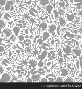 Background on a theme a trace of an animal. A vector illustration