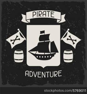 Background on pirate theme with objects and elements.. Background on pirate theme with objects and elements