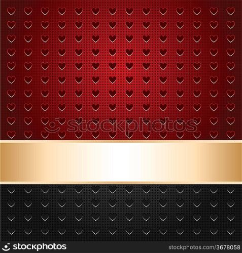 Background perforated in shape heart, template surface