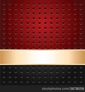 Background perforated in shape heart, template surface