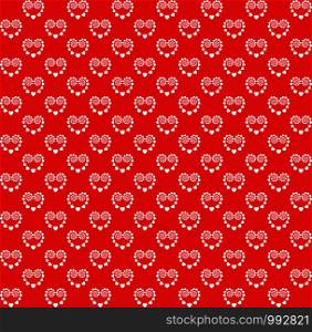 Background seamless pattern made of geometric spiral heart pattern. Vector illustration
