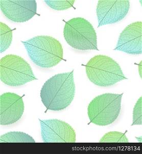 Background seamless pattern of green leaves