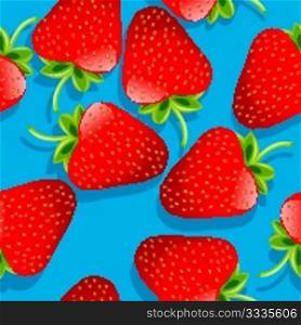 Background seamless pattern with strawberries