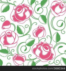 Background seamless roses pattern