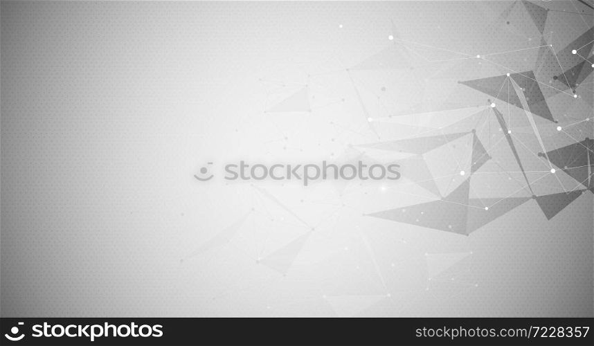 Background technology futuristic shape. Computer generated abstract gray background. vector design.