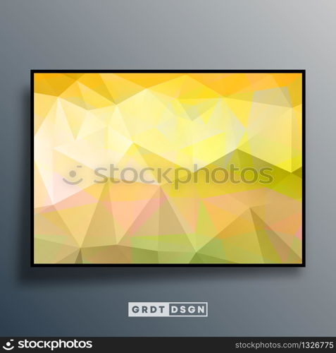 Background template with colorful polygonal gradient texture for screen wallpaper, flyer, poster, brochure cover, typography or other printing products. Vector illustration.. Background template with colorful gradient texture for screen wallpaper, flyer, poster, brochure cover, typography or other printing products. Vector illustration