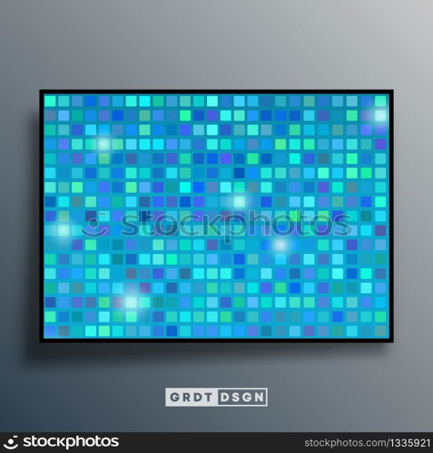 Background template with mosaic gradient texture for screen wallpaper, flyer, poster, brochure cover, typography or other printing products. Vector illustration.. Background template with mosaic gradient texture for screen wallpaper, flyer, poster, brochure cover, typography or other printing products. Vector illustration