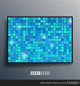 Background template with mosaic gradient texture for screen wallpaper, flyer, poster, brochure cover, typography or other printing products. Vector illustration.. Background template with mosaic gradient texture for screen wallpaper, flyer, poster, brochure cover, typography or other printing products. Vector illustration