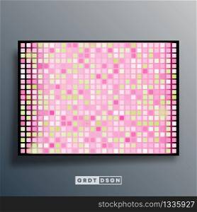 Background template with mosaic gradient texture for screen wallpaper, flyer, poster, brochure cover, typography or other printing products. Vector illustration.. Background template with mosaic gradient texture for screen wallpaper, flyer, poster, brochure cover, typography or other printing products. Vector illustration